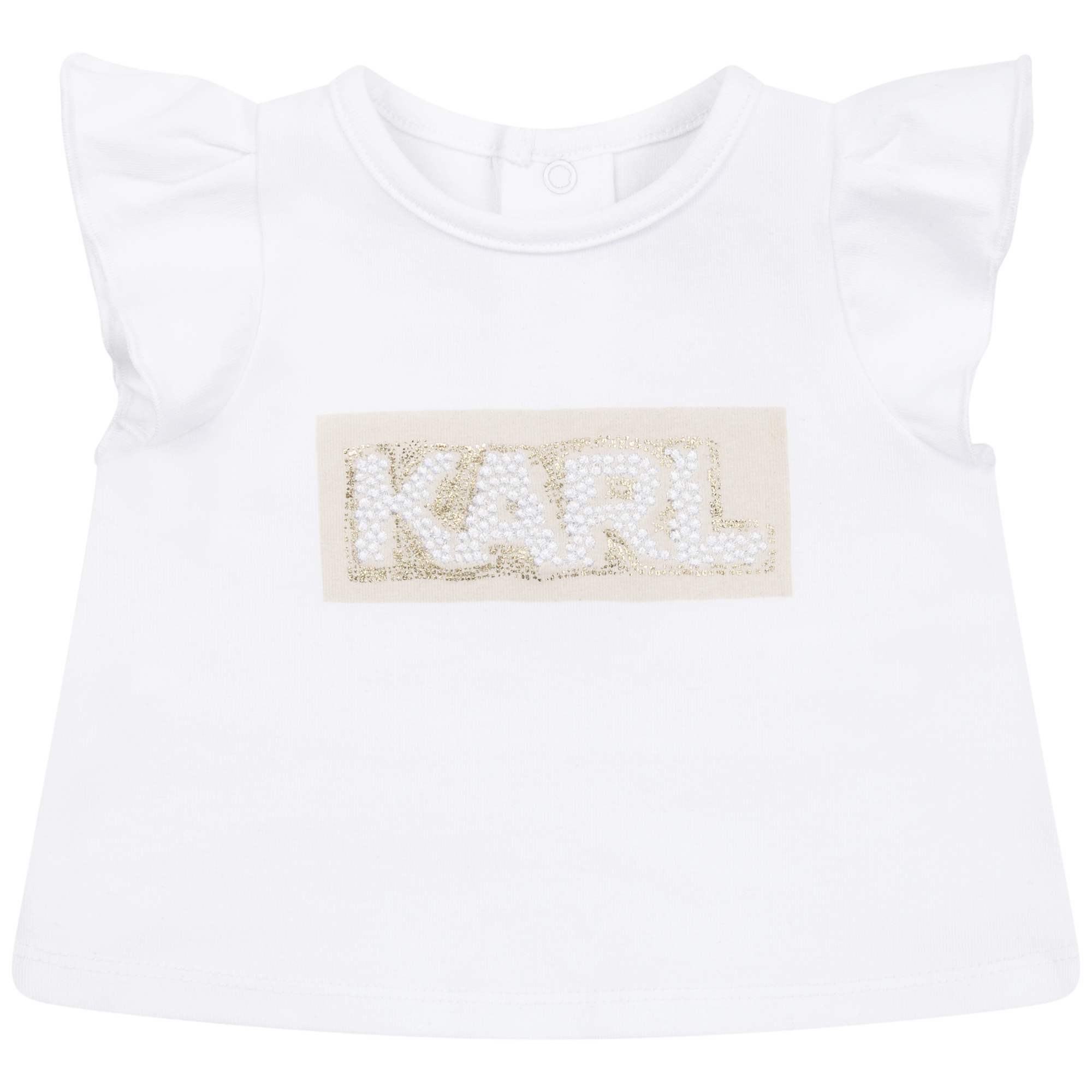 Ensemble t-shirt et short en coton - Blanc Beige