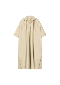 Robe midi Zeiss en cuir - Oyster