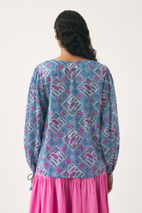 BLUE ZENA BLOUSE