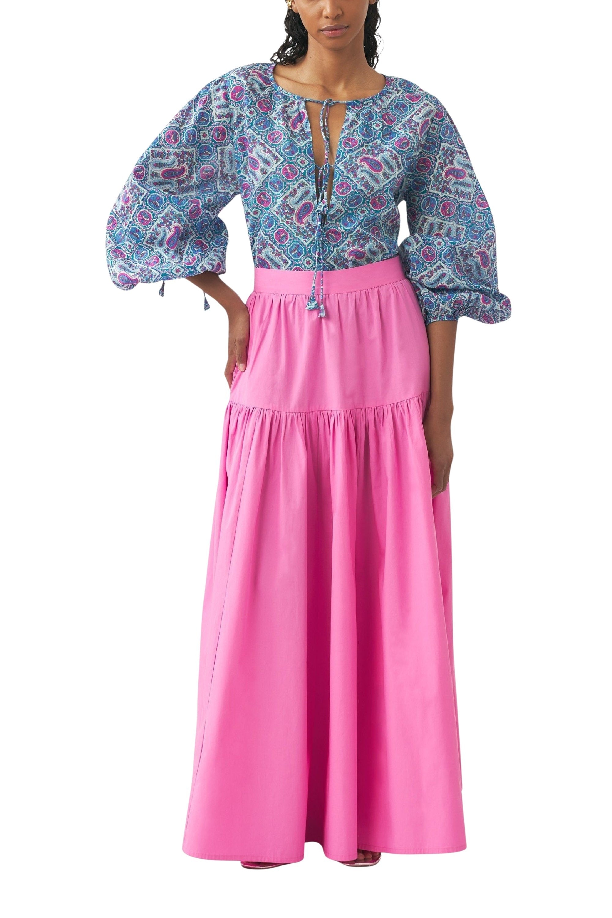 BLUE ZENA BLOUSE