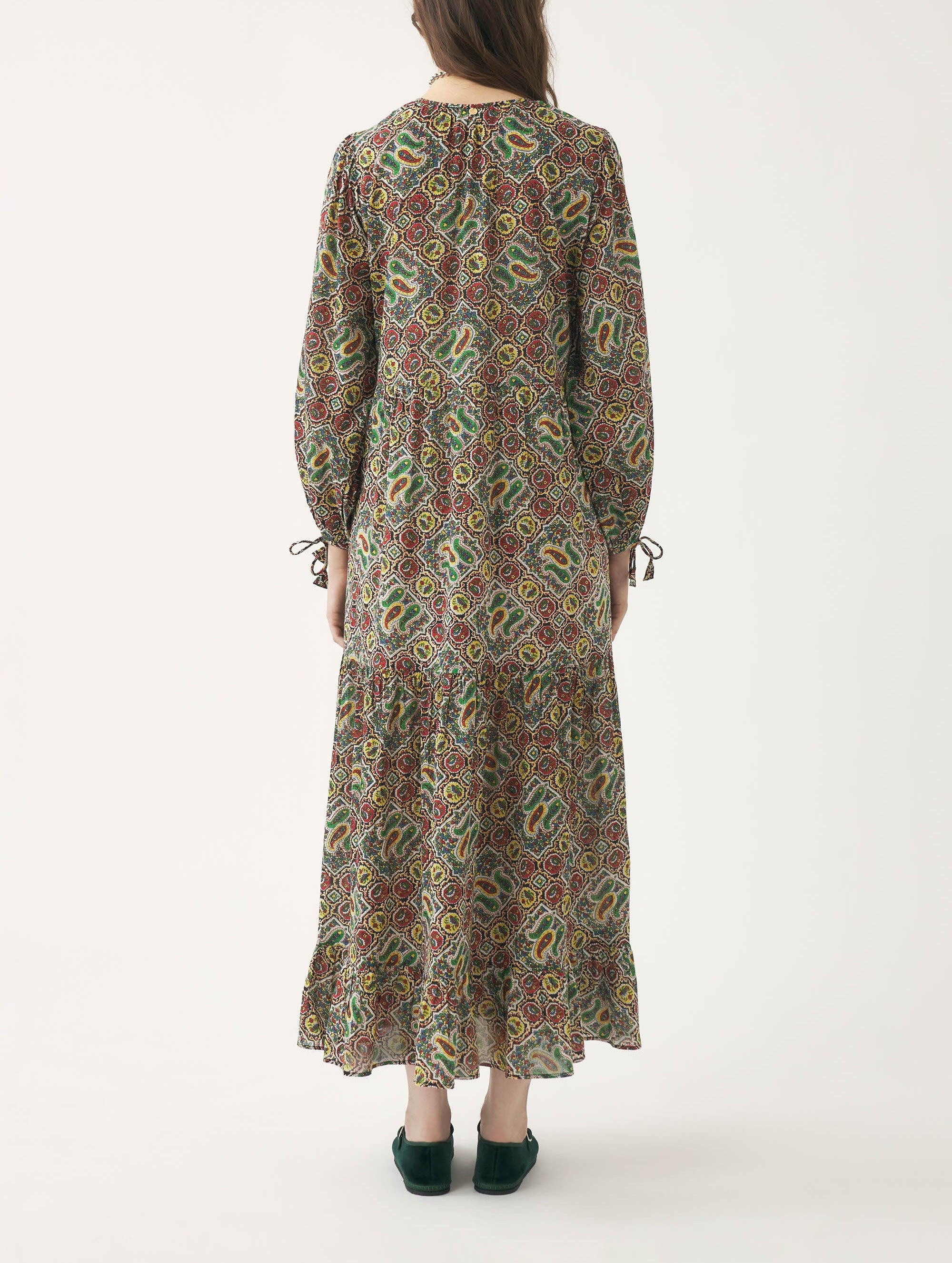 GREEN ZENA LONG DRESS
