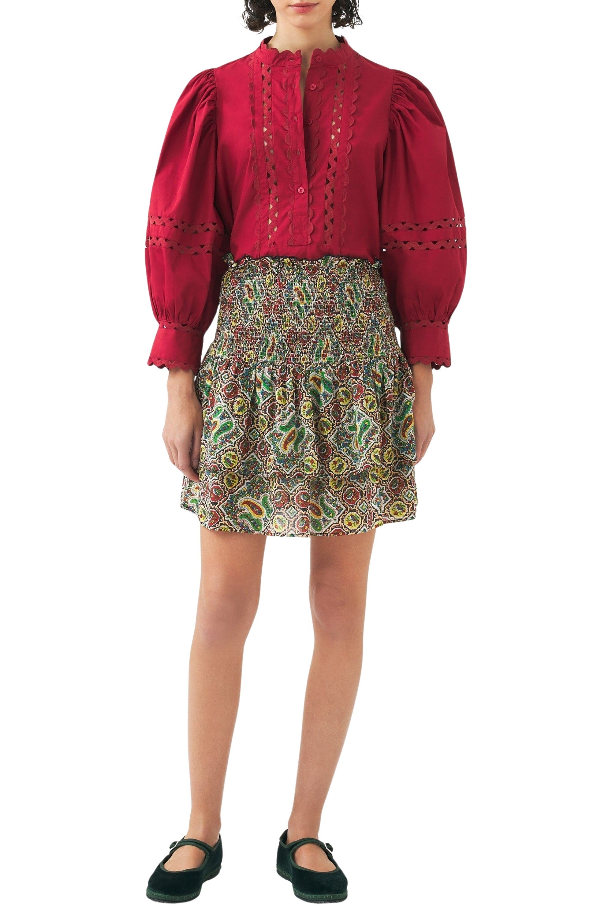 GREEN ZENA MINI SKIRT