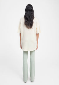 Pantalon évasé et côtelé - Sage