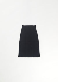 Short ribbed skirt - Black