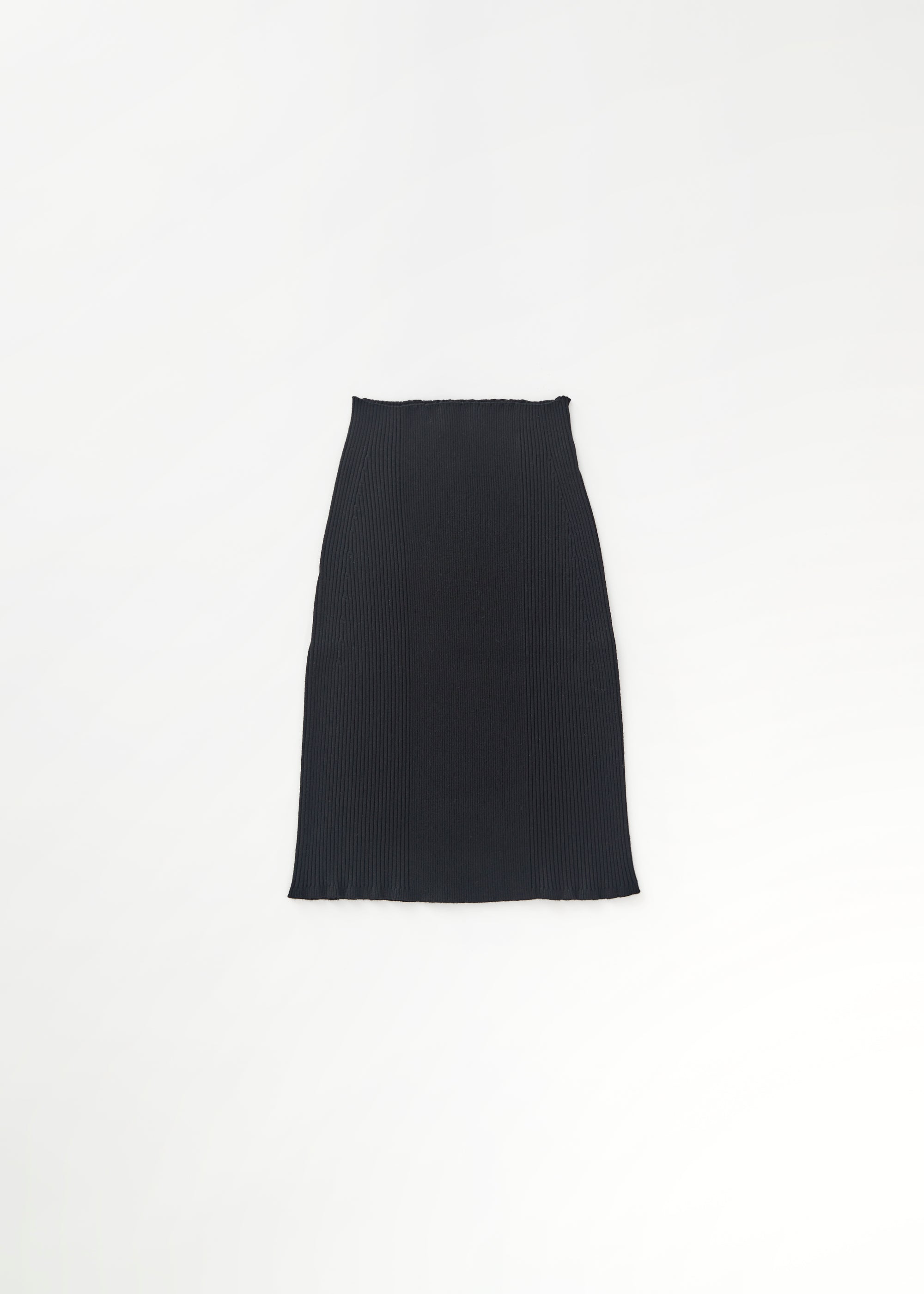 Short ribbed skirt - Black