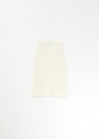 Short ribbed skirt - Cream