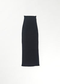 Long ribbed skirt - Black