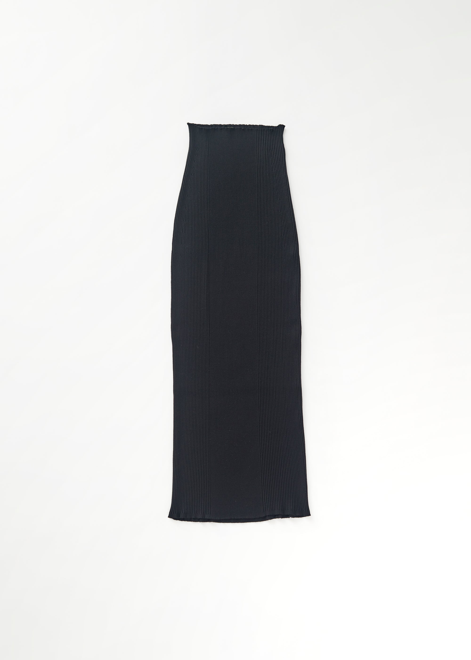 Long ribbed skirt - Black