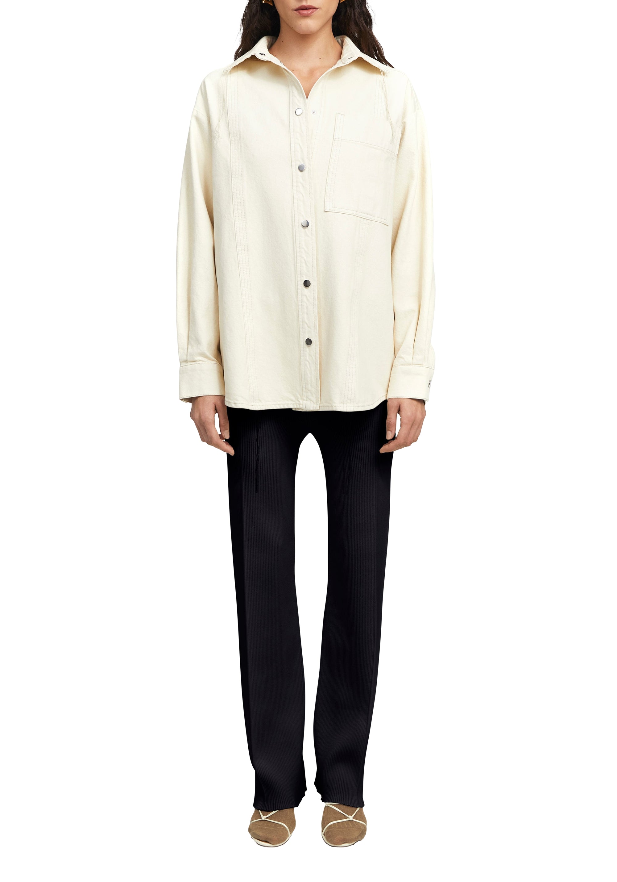 Pantalon droit côtelé - Black