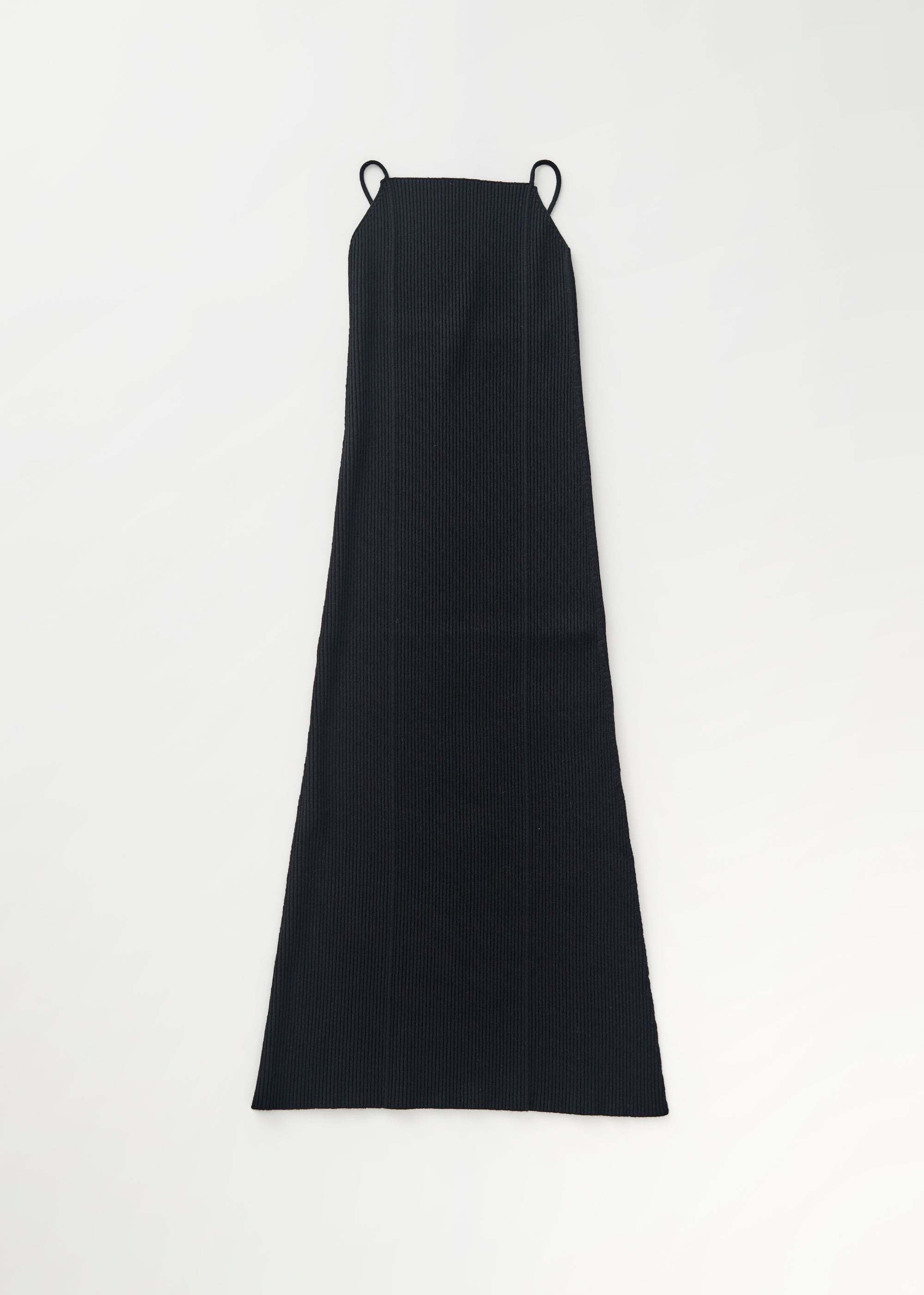 Robe longue côtelée - Black