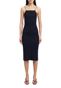 Robe longue côtelée - Black