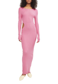 Robe longue côtelée à découpes - Petal