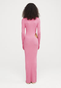 Robe longue côtelée à découpes - Petal