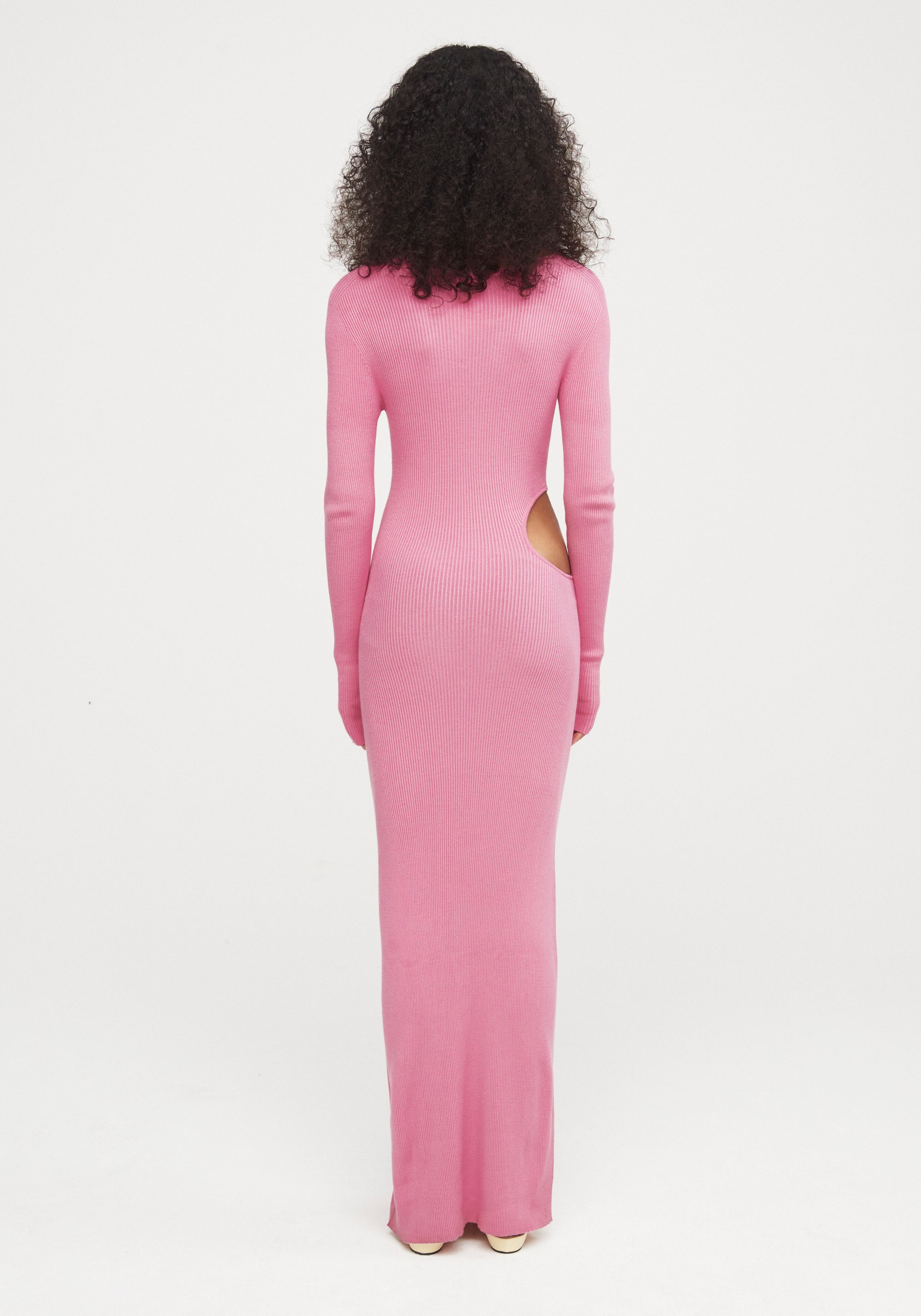 Robe longue côtelée à découpes - Petal