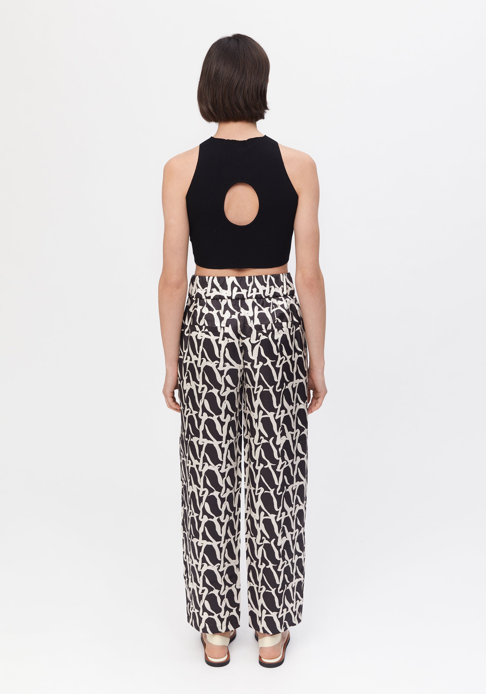 Ribbed tank top - Black