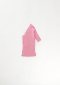 T-shirt asymétrique à manches courtes côtelé - Petal