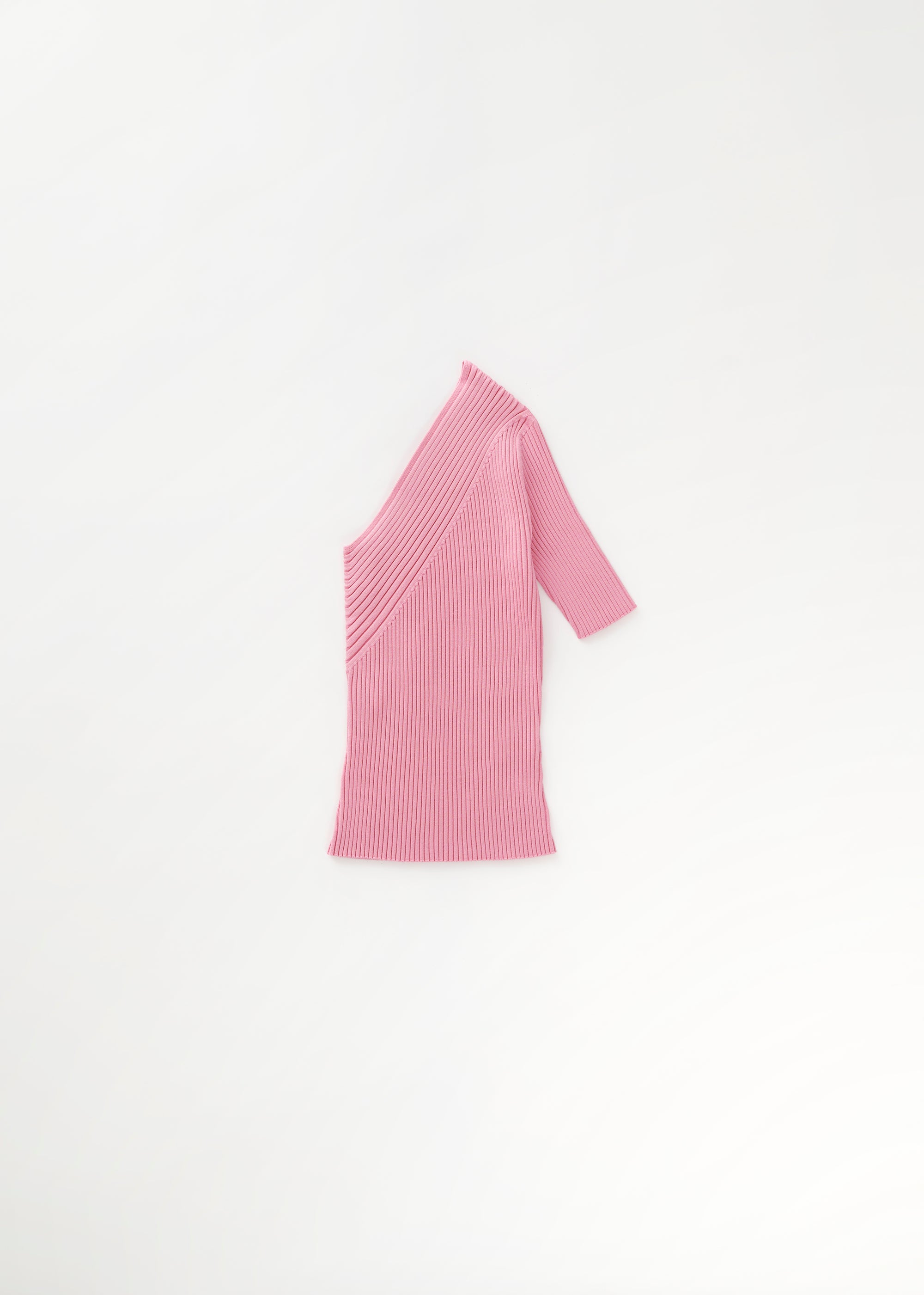 T-shirt asymétrique à manches courtes côtelé - Petal