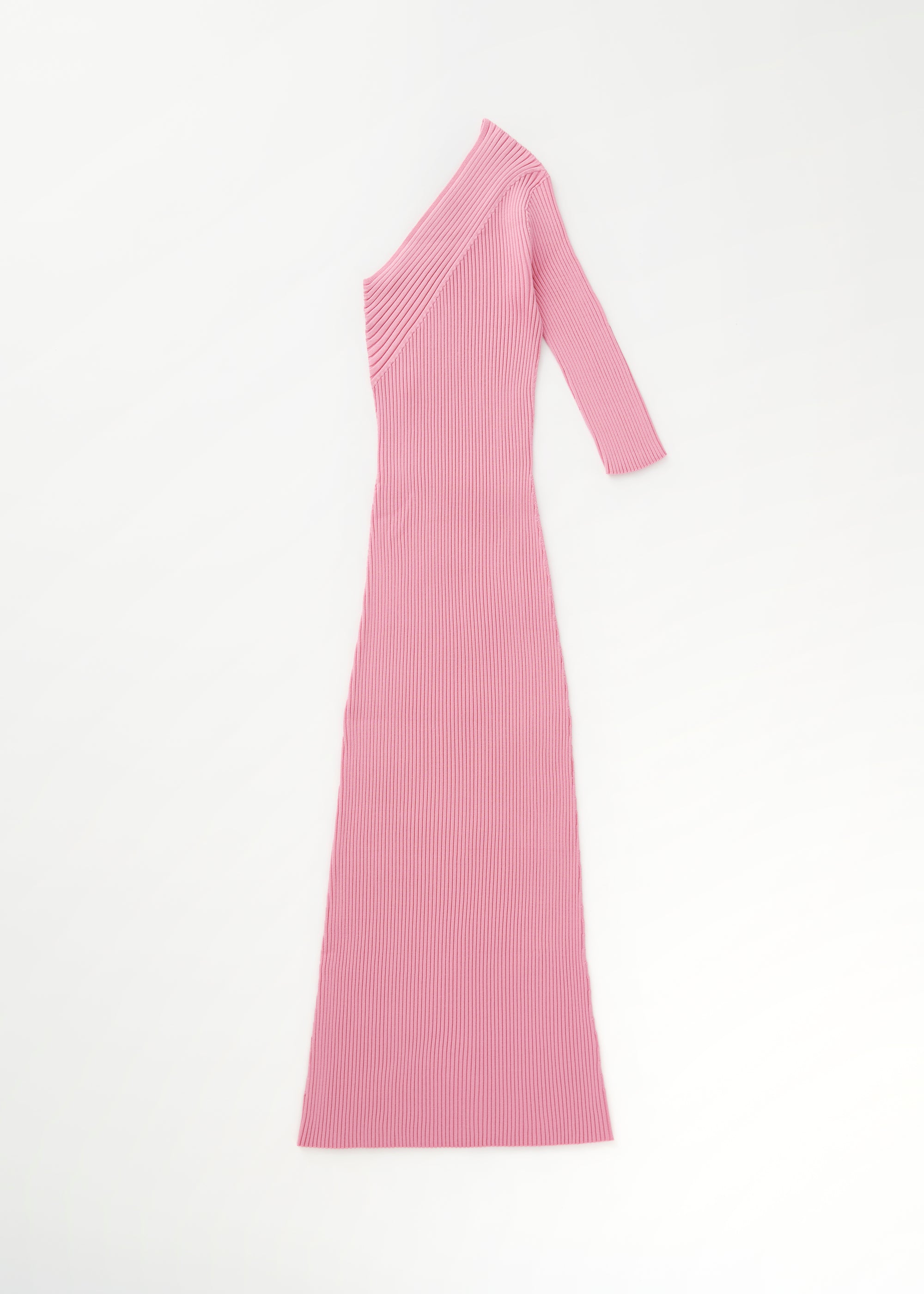 Robe longue asymétrique et côtelée - Petal