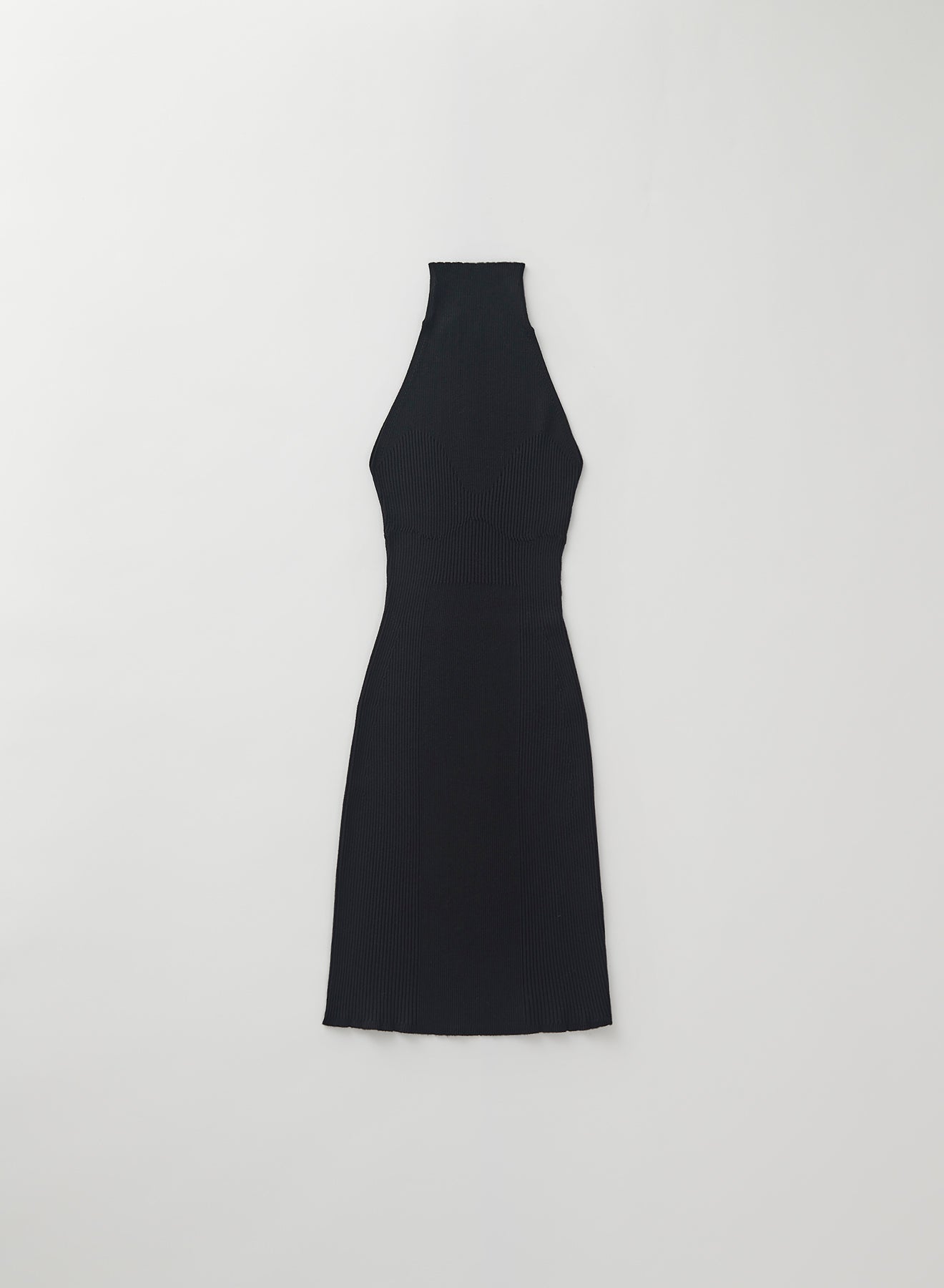 Robe courte côtelée sans manches - Black