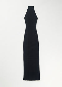 Ribbed sleeveless maxi dress - Black
