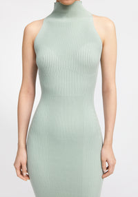 Ribbed maxi dress - Sage