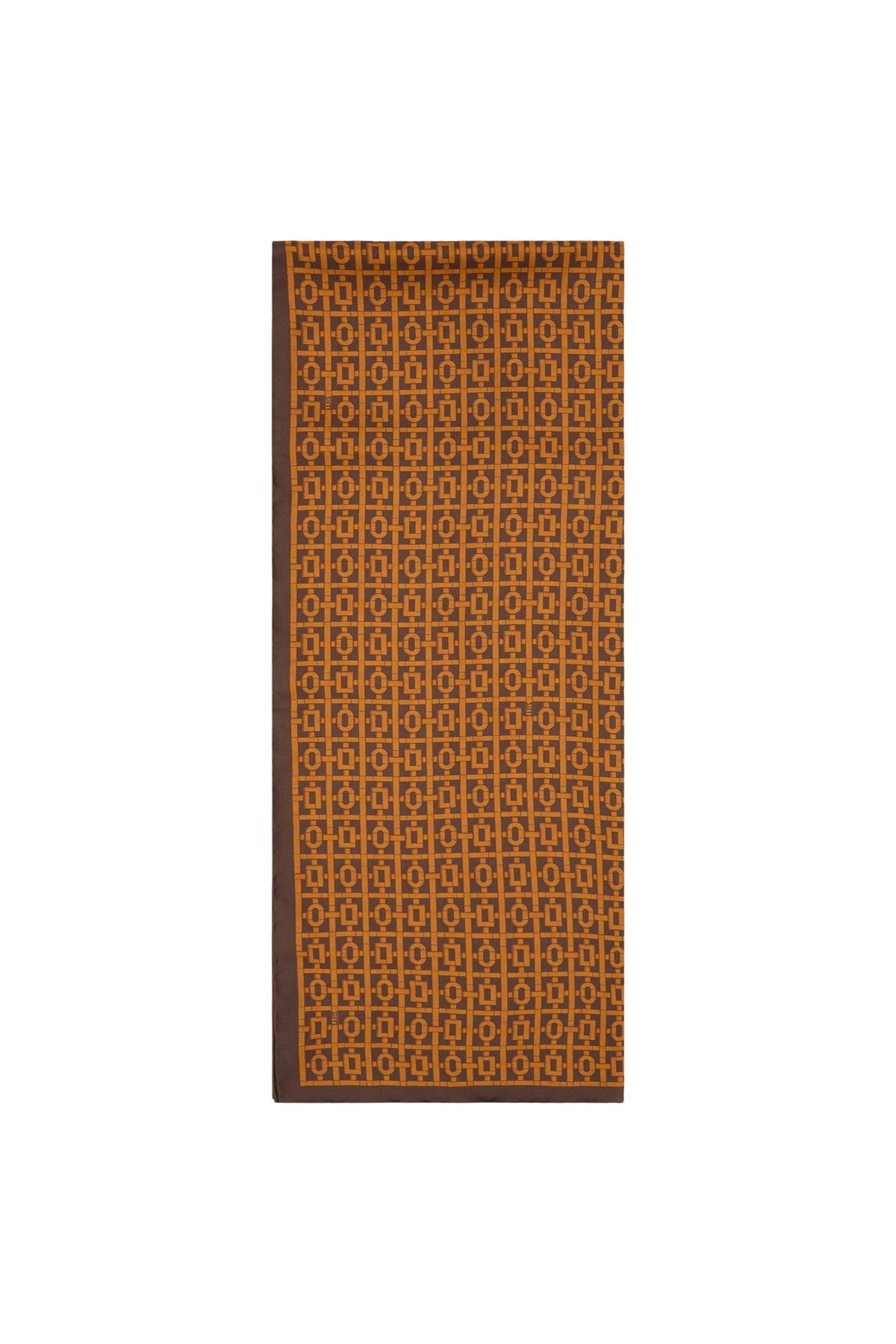 Foulard à motifs en soie - Tobacco