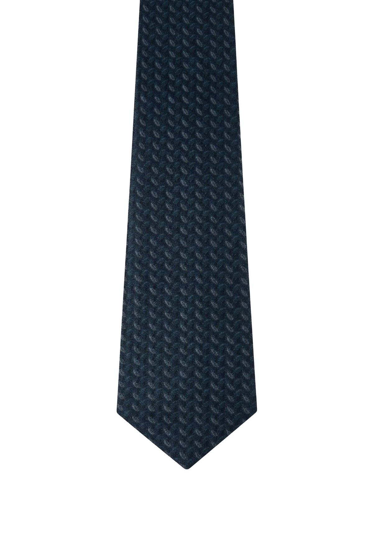 Cravate à motifs en soie - Dark Navy
