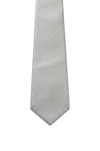 Cravate à motifs en soie - White