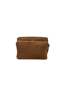Small suede shoulder bag - Tobacco