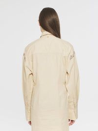 Robe courte brodée Ziggy - Cream