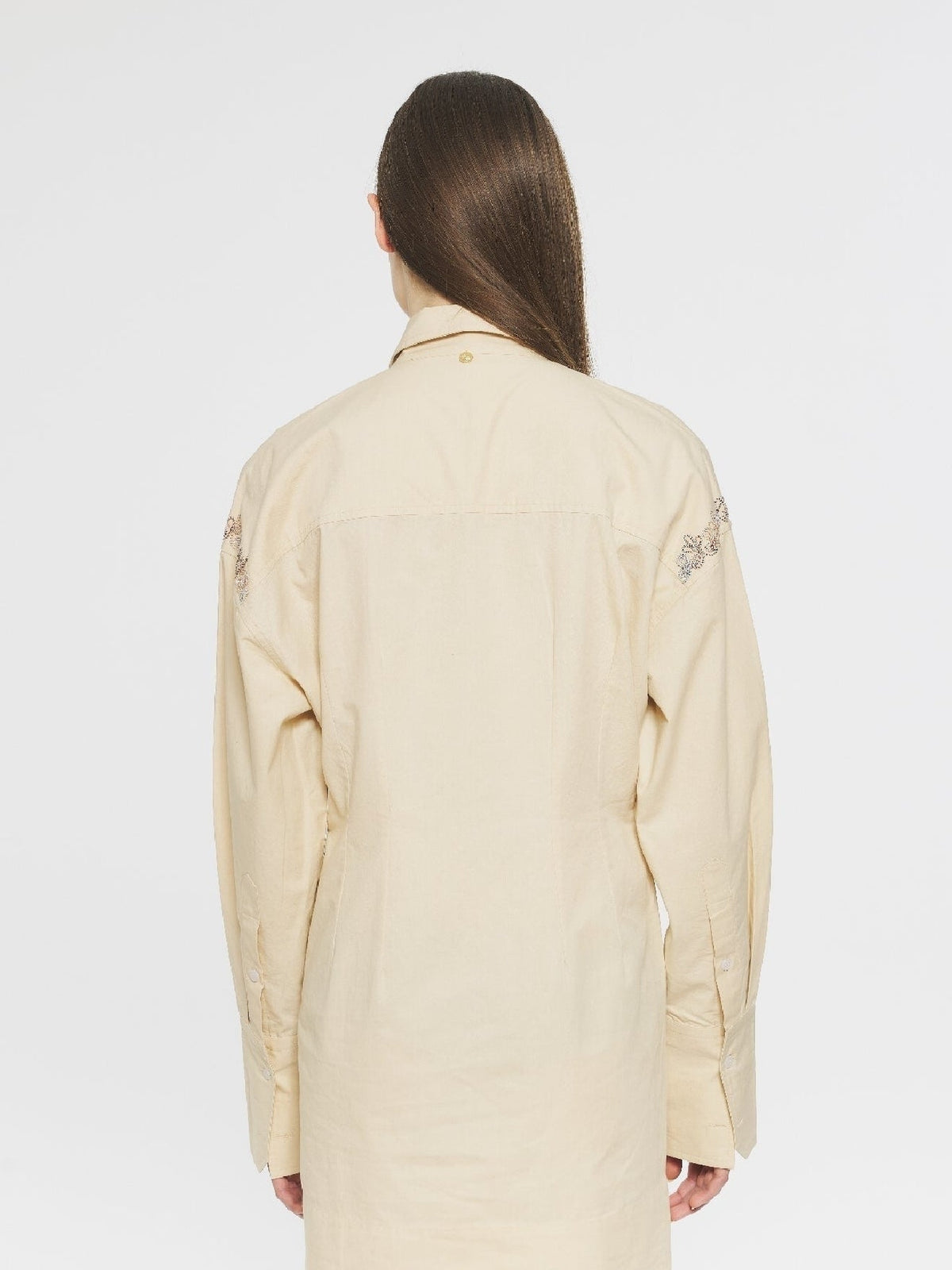 Robe courte brodée Ziggy - Cream