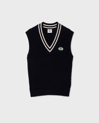 Gilet Zig Zag - Marine/Farine