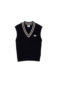 Sporty & Rich x Lacoste sleeveless jumper - Navy & Flour