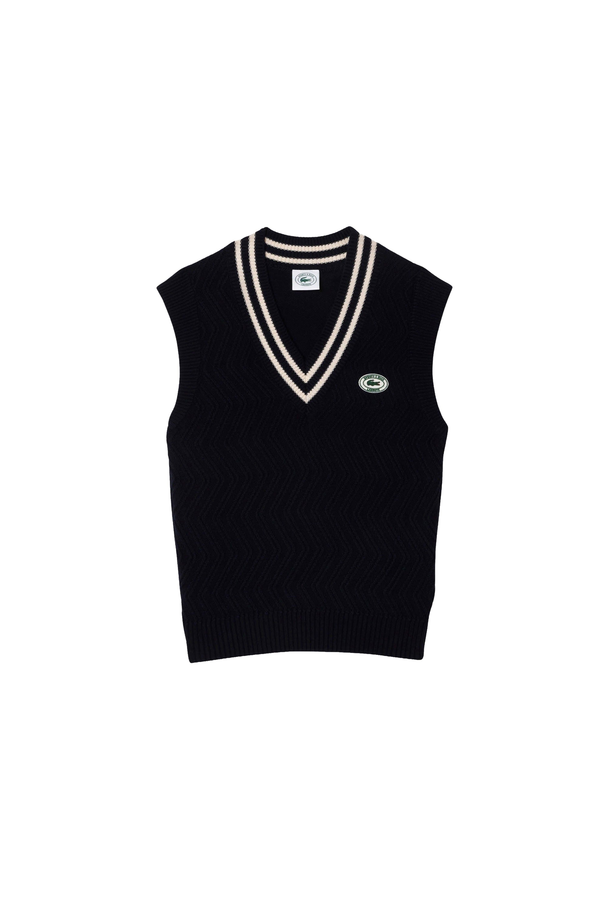 Sporty & Rich x Lacoste sleeveless jumper - Navy & Flour