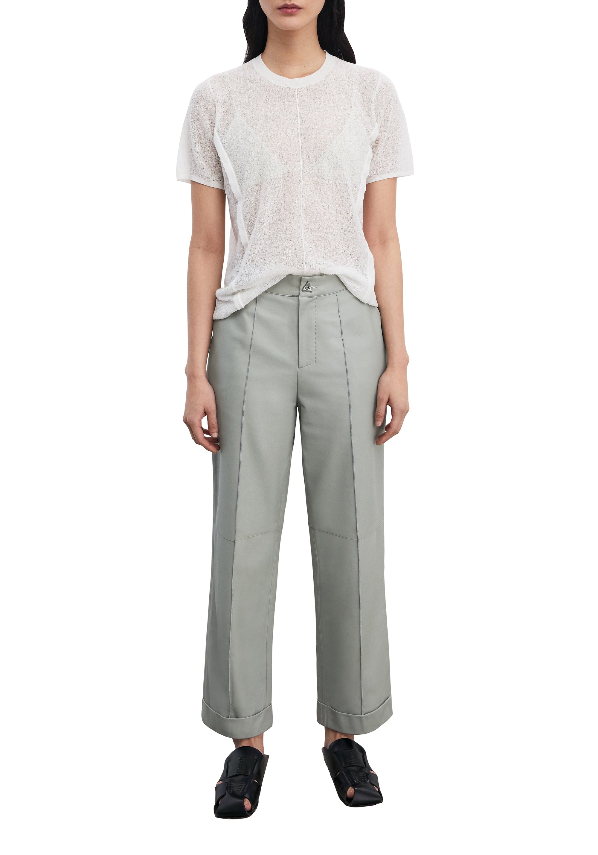 Pantalon Zima en cuir - Dove