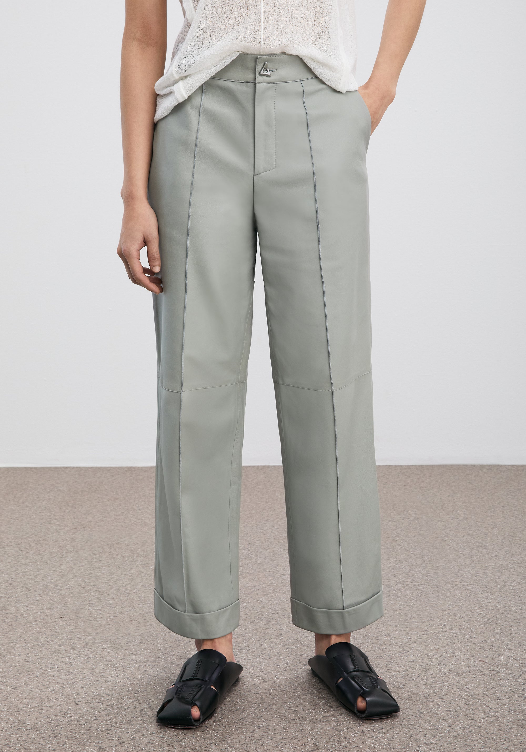 Pantalon Zima en cuir - Dove