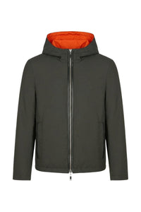 Blouson réversible à capuche en soie - Deep Military