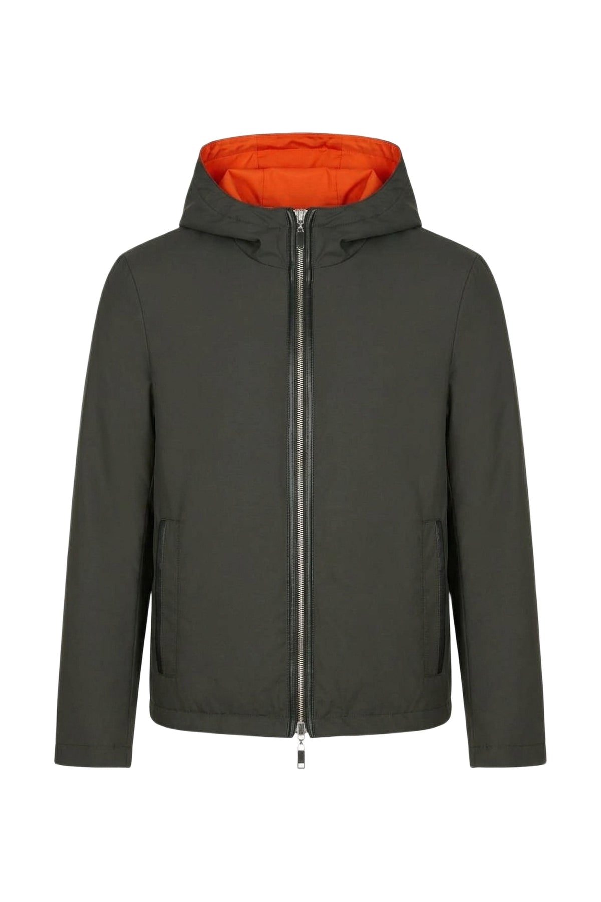 Blouson réversible à capuche en soie - Deep Military