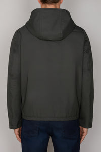 Blouson réversible à capuche en soie - Deep Military