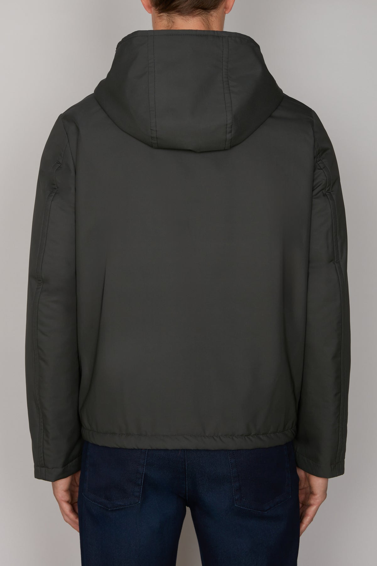 Blouson réversible à capuche en soie - Deep Military