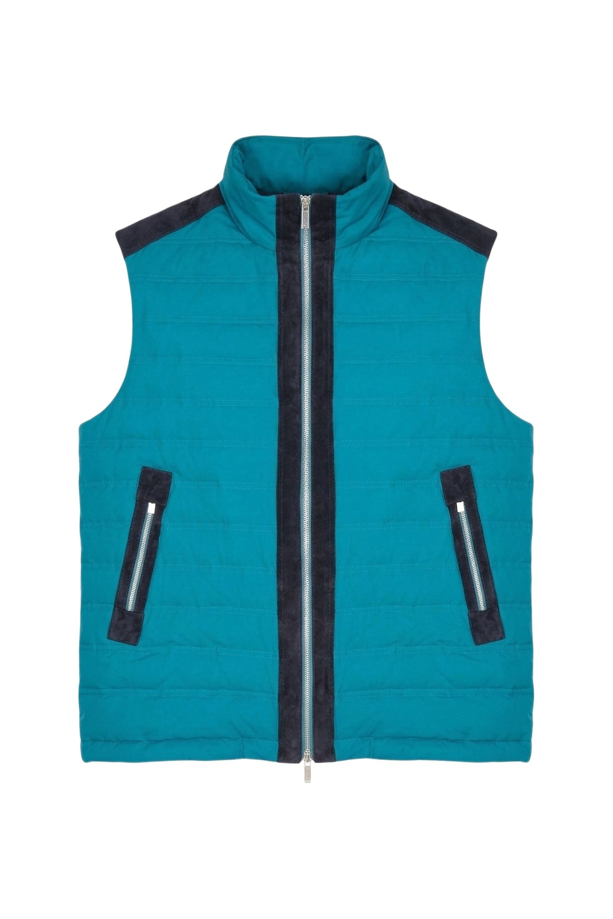 Gilet en duvet en soie - Peacock