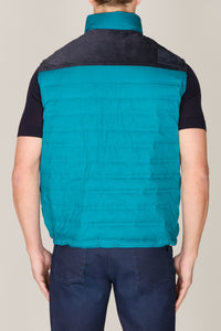 Gilet en duvet en soie - Peacock