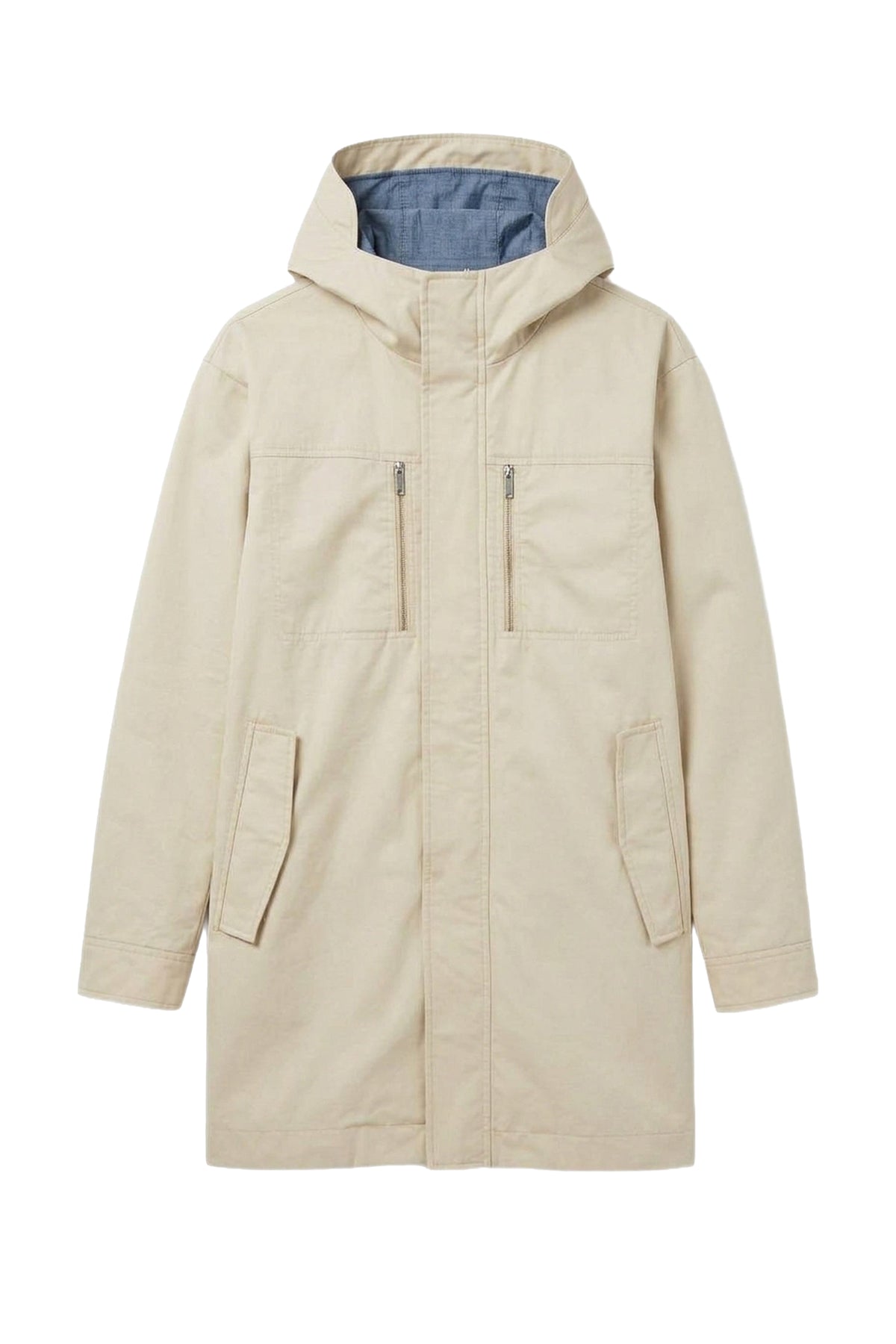 Mid-length hooded parka - Pale Fawn