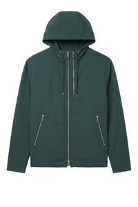 Silk hooded jacket - Deep Military