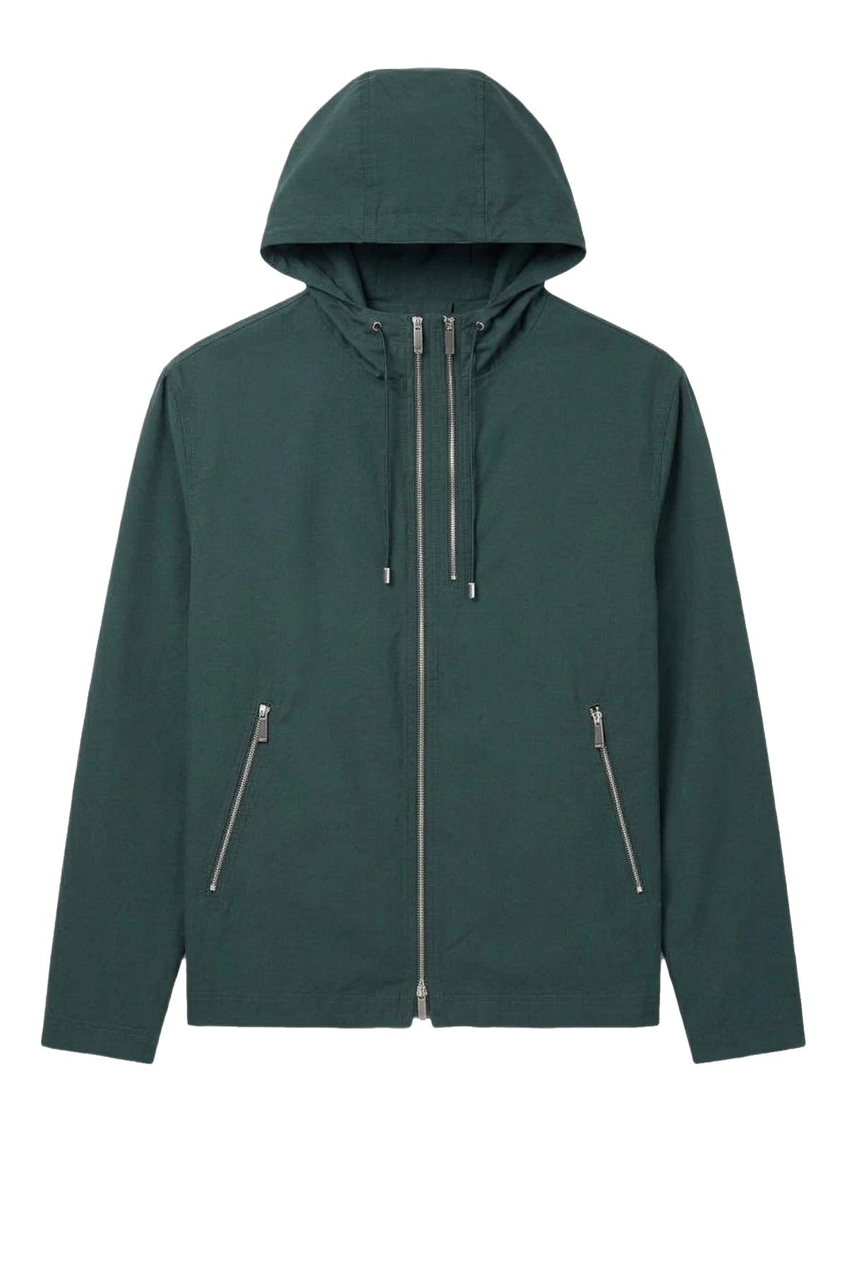 Silk hooded jacket - Deep Military