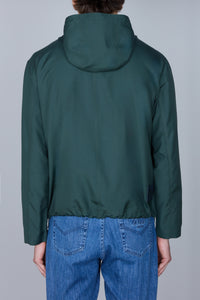 Blouson à capuche en soie - Deep Military