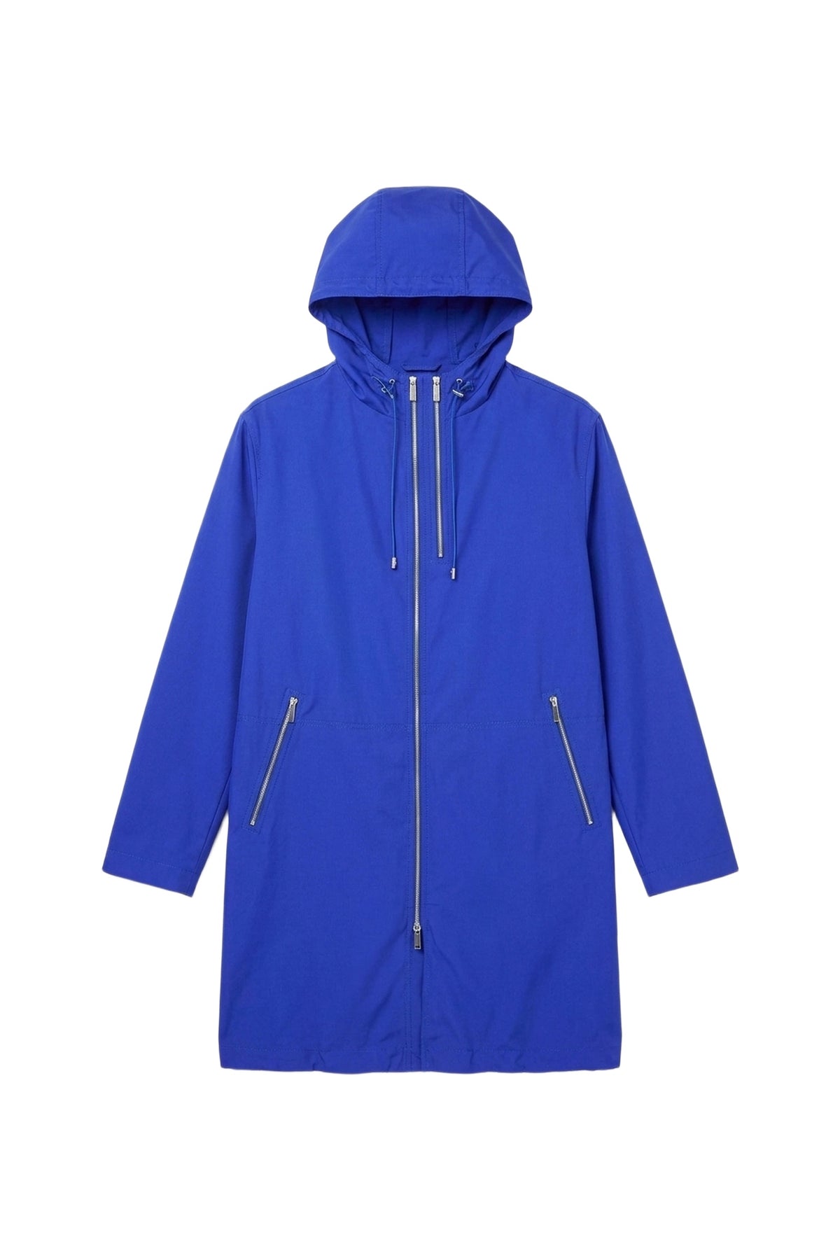 Parka longue en soie - Electric Blue
