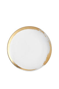 Assiette plate Zen - Blanc & Or
