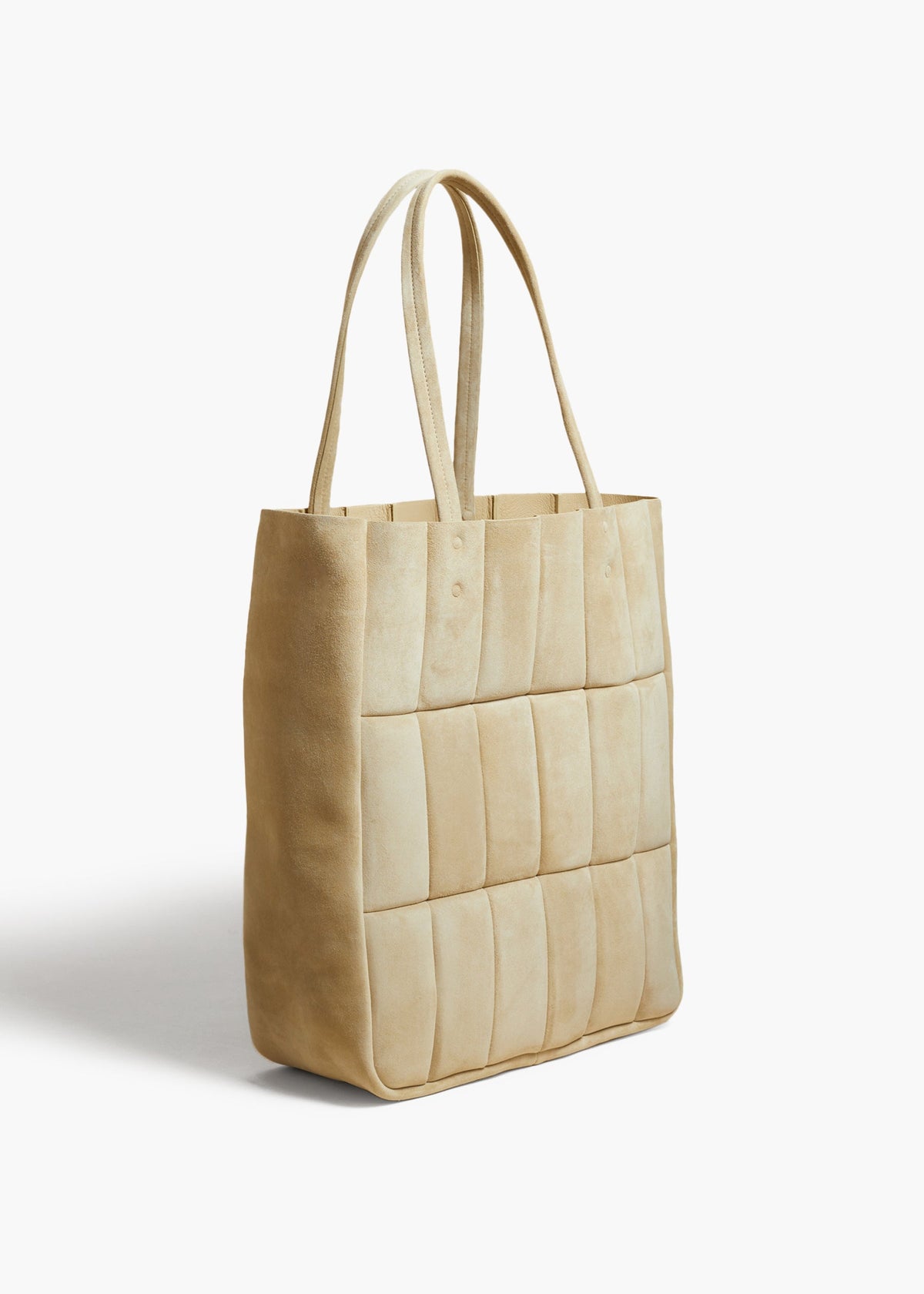 Beige Zoe Tote In Beige Suede - Beige