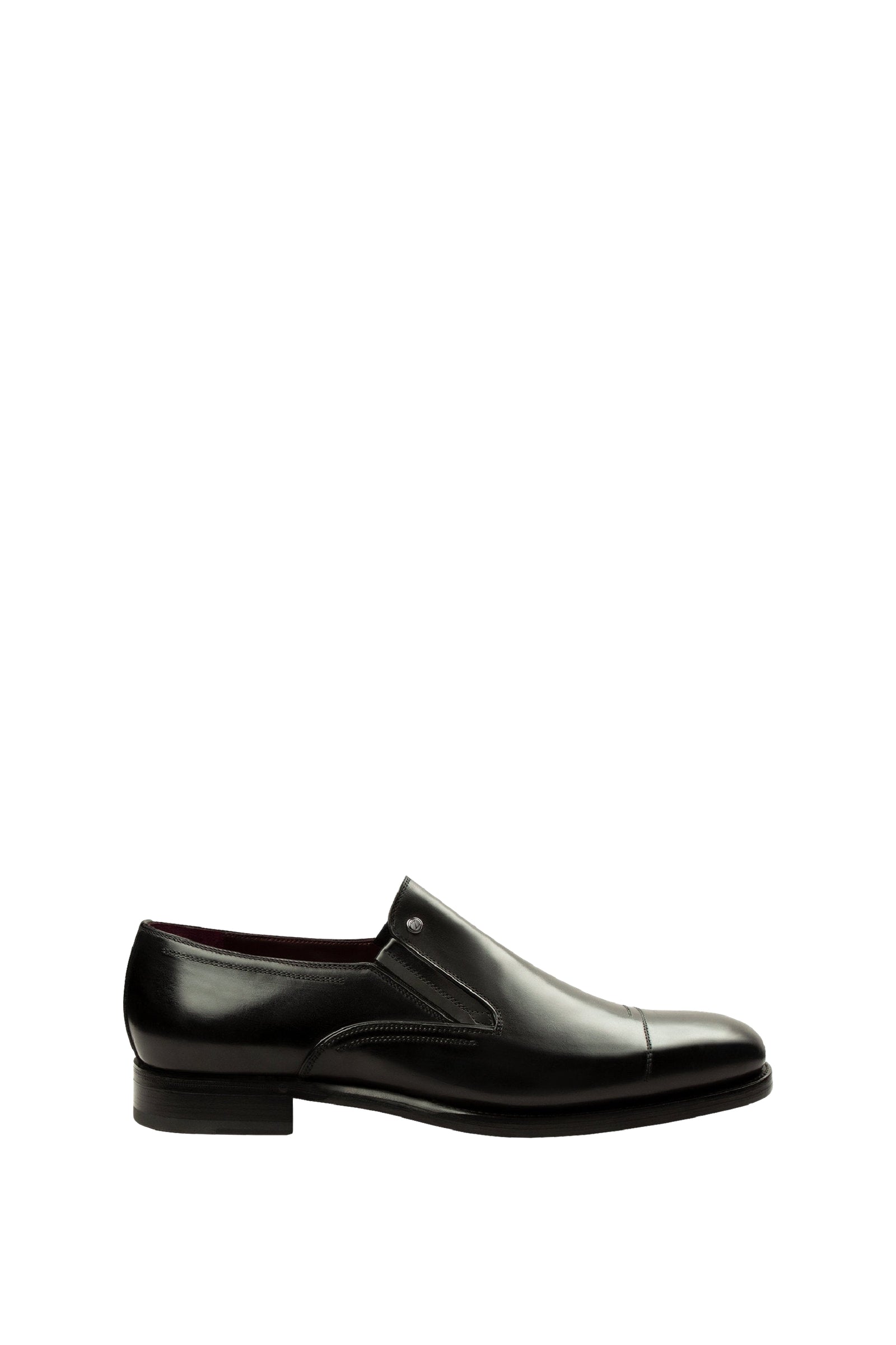 Mocassins à bout rapporté surpiqués en cuir - Noir